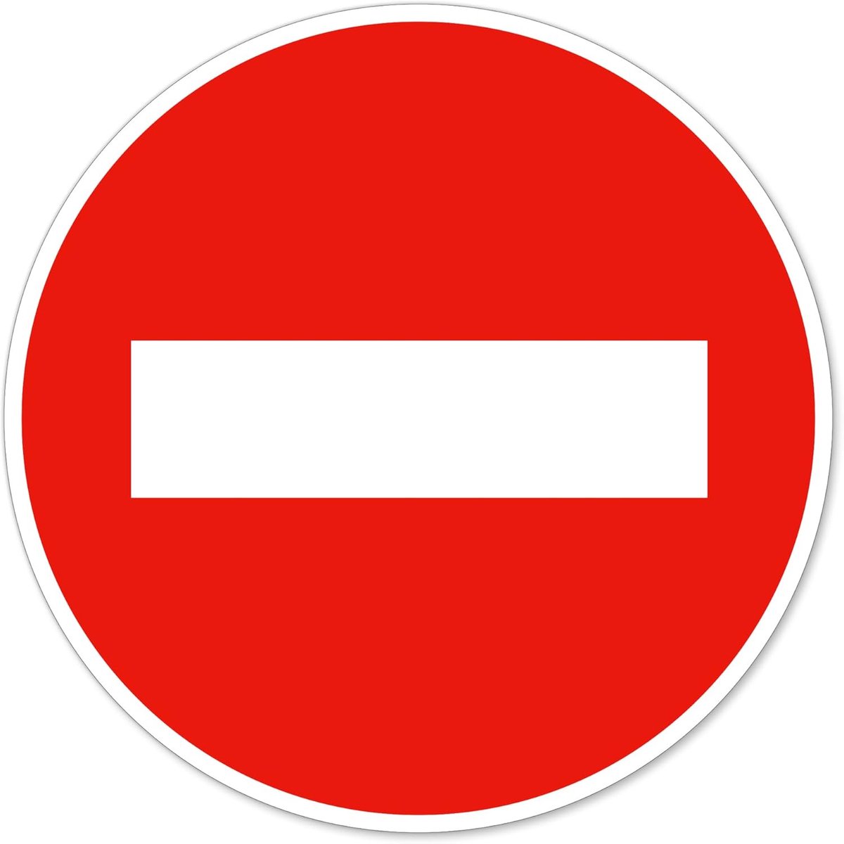 Plate forbidden, self-adhesive, vinyl, water resistant, diameter 200 mm, 50 pieces - ShopVlot