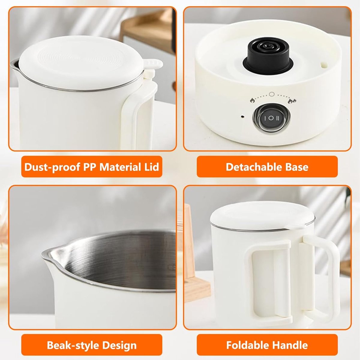 Redrentik Professional wax melt pot (800 ml capacity, removable design); set contains: wax melt pot, thermometer, wick - ShopVlot