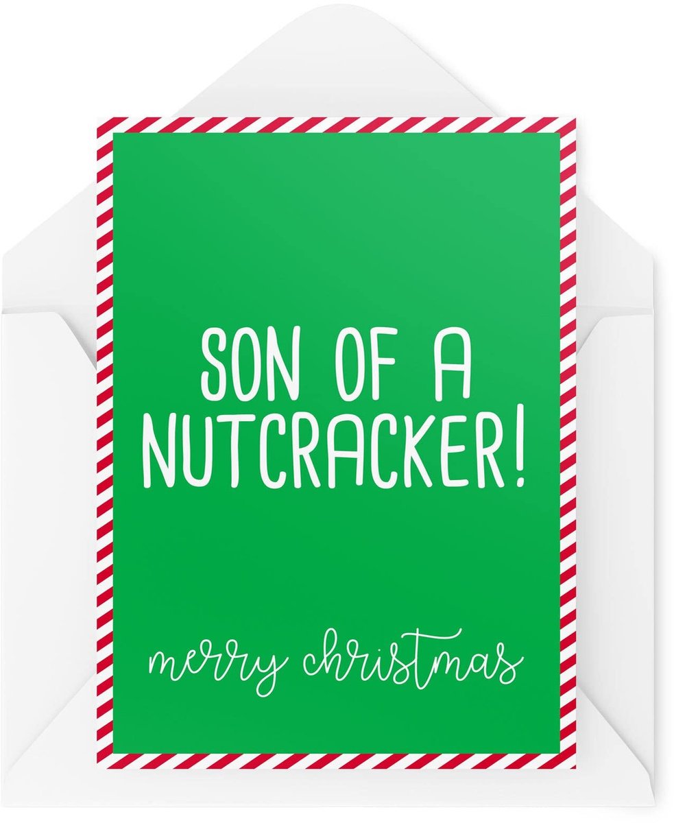 Grappige Kerstkaarten - Zoon Van Een Notenkraker Kaart - Voor Haar Hem Nieuwigheid Elf Film Will Ferrell Joke Banter - ShopVlot