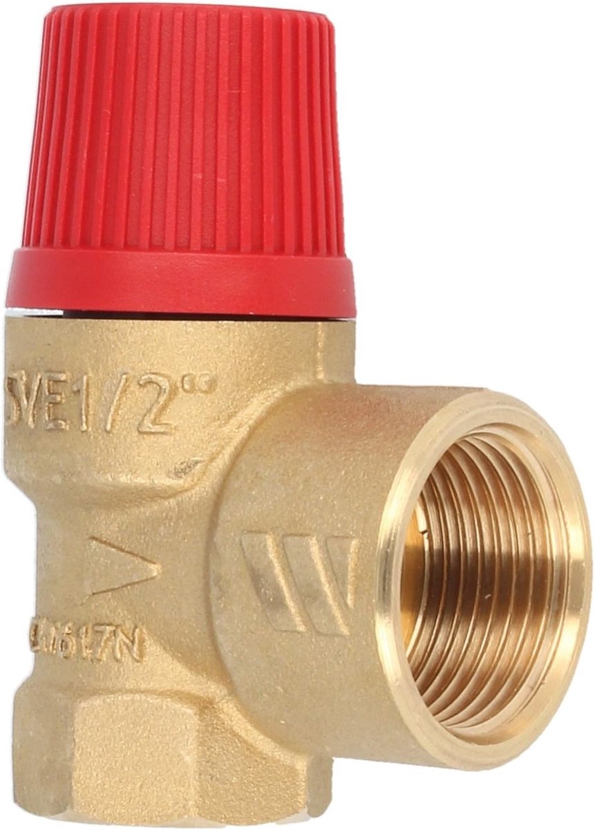 Diaphragm safety valve for closed heating systems 2.5 bar, up to 50 kW, E 1/2 inch - A 3/4 inch - ShopVlot
