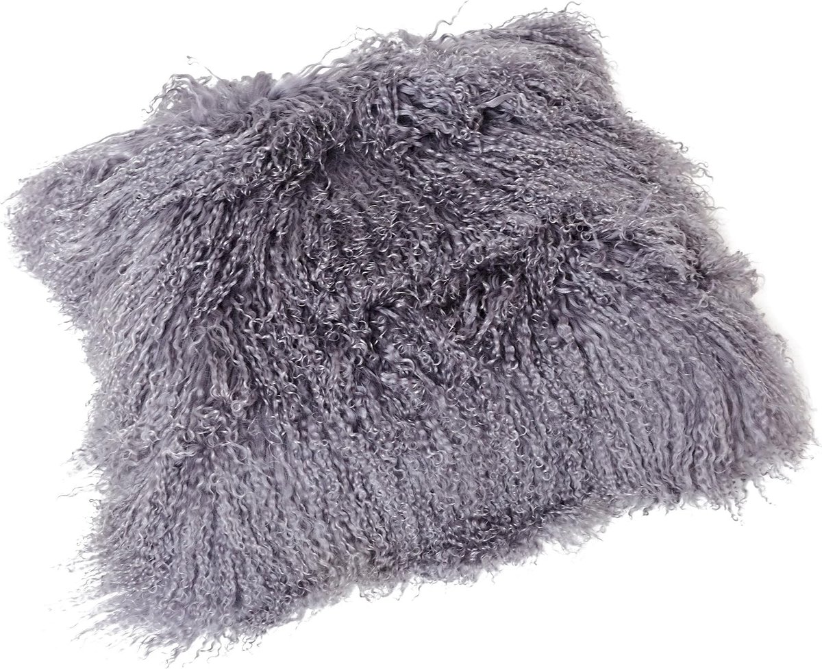 Reissner Lammfelle real Mongolian sheepskin cushion cushion 40x40cm (large variety of colors) - ShopVlot