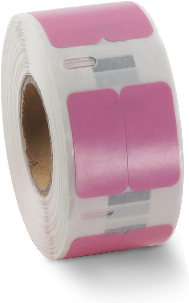BETCKEY - 2 Rolls colored 11353 Labels Compatible with Dymo S0722530, 12mm x 24mm, 2000 pink extra small - ShopVlot