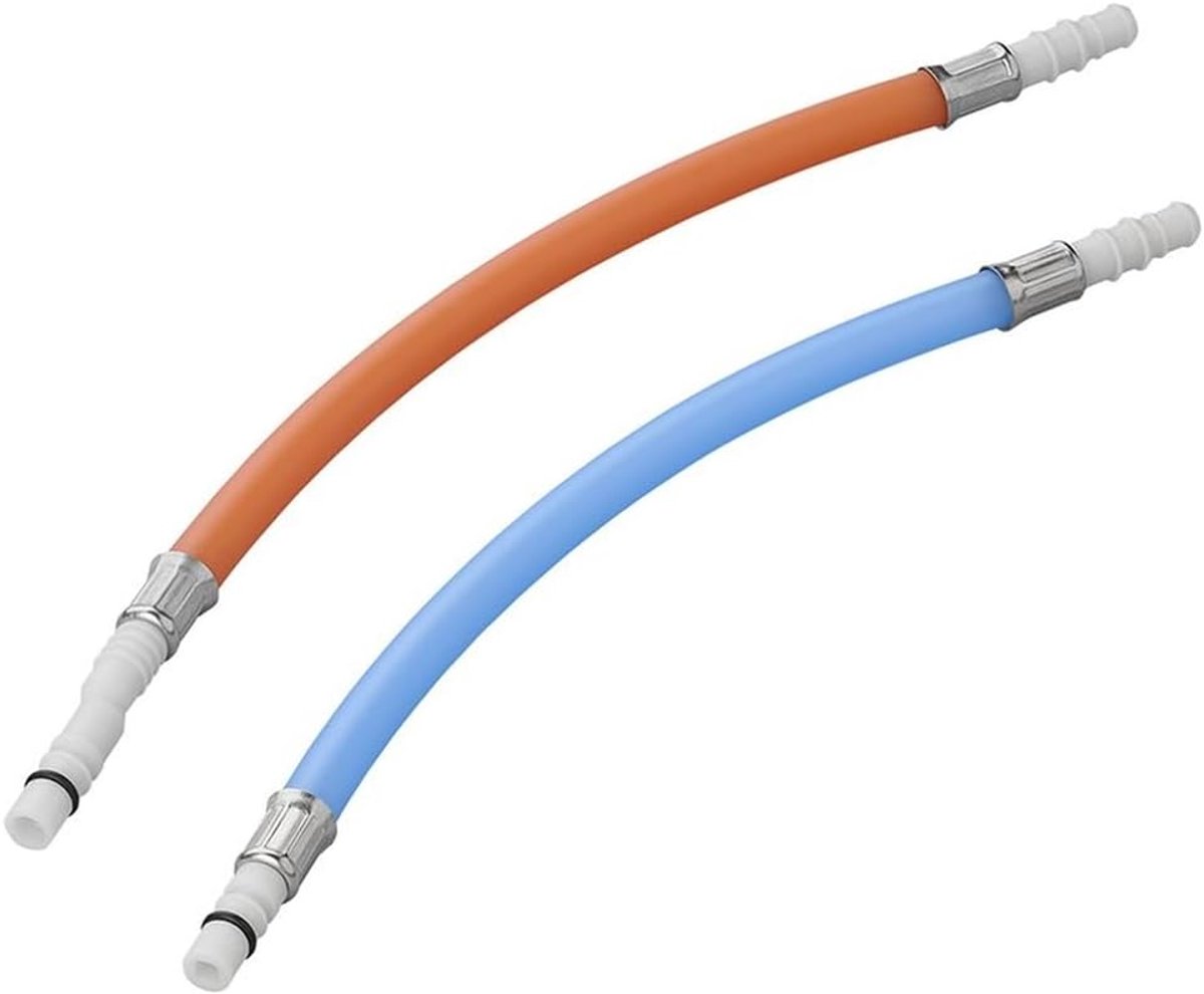 2x Flexible Hose Connection 25 cm - Red & Blue - Z-Tulle Plastic Connections for Hot and Cold Water – Kitchen - ShopVlot