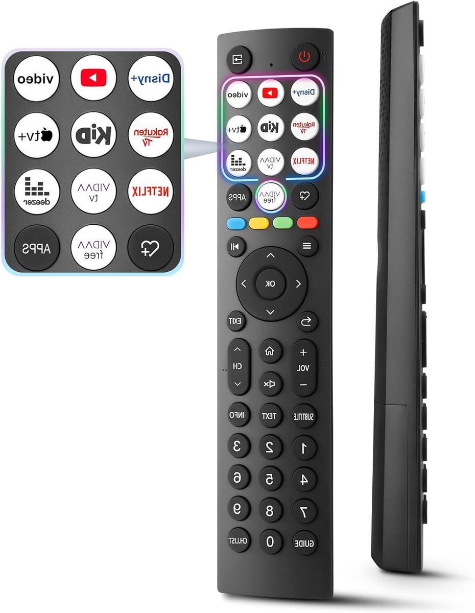 TV Afstandsbediening - Universele Vervanger - Televisie Bediening - 10 Sneltoetsen - 15 Meter Bereik - Zwart