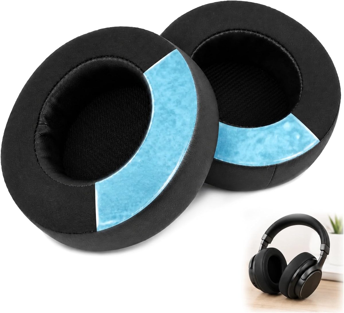 Premium vervangende oorkussens, compatibel met Corsair Virtuoso hoofdtelefoon, koelgel en comfortabele stof voor - ShopVlot