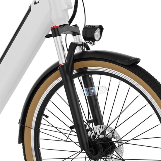 HEADEER BD26195 E-bike - 26*1.95 Inch - 40km actieradius - 350W motor - 48V 13.5Ah accu - Topsnelheid 25 km/u - Wit — afbeelding 2