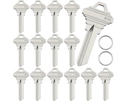 SC4 (6SH1) Empty Key Blanks, 15pcs Premium Brass Uncut Blank Keys, with 2 Key Chains, Copper Structures Empty Keys for - ShopVlot