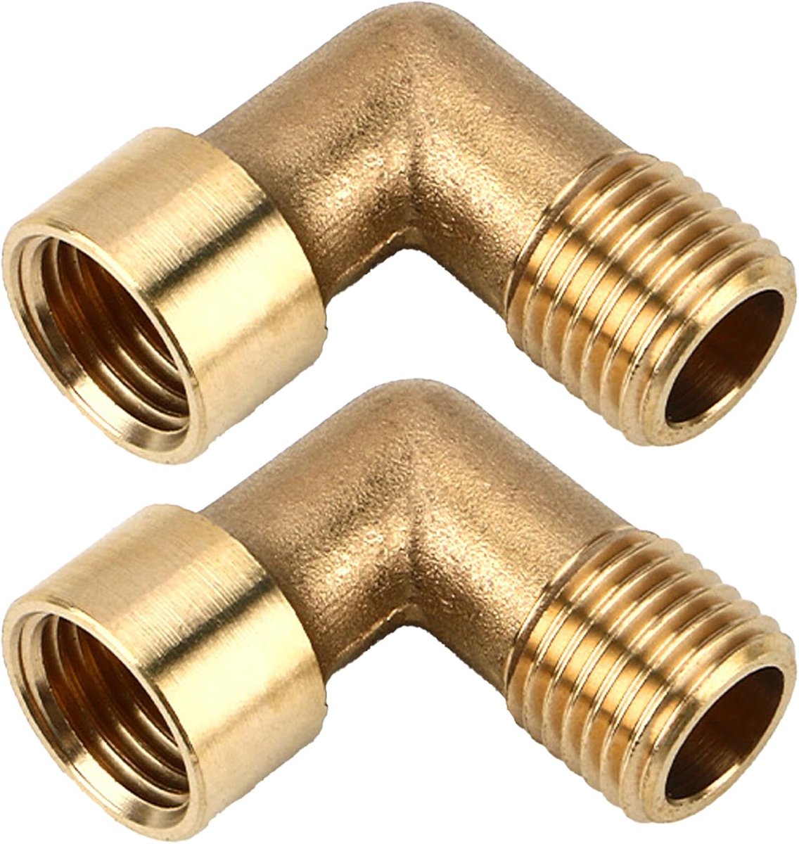 2 Stks Messing 90 Graden Hoek Elleboog, 1/4 Inch Vrouwelijk naar Mannelijk Draad, DN8 Pijpfitting voor Watertank & - ShopVlot