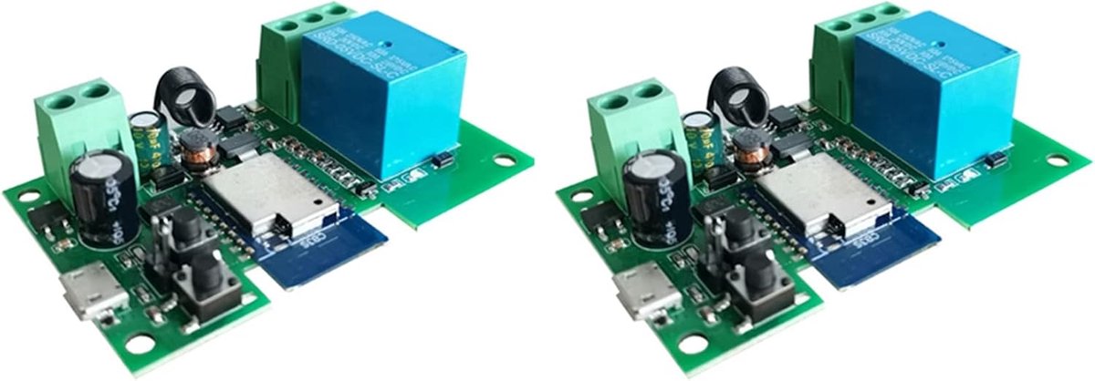 Tuya Smart Life WiFi Relay, 2 x 12 V WiFi Relay, Remote Control, Timer, Self-Lock, Works with Home, 2-Way Control - ShopVlot