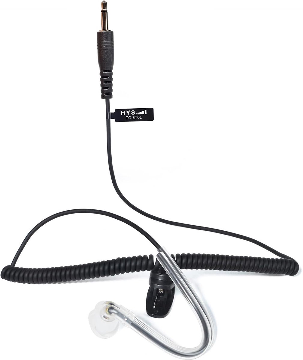 HYS Earbuds Sound Tube - 3.5 mm Jack - One Ear - Lists Only Headphones with Symmetric Fixture - ShopVlot