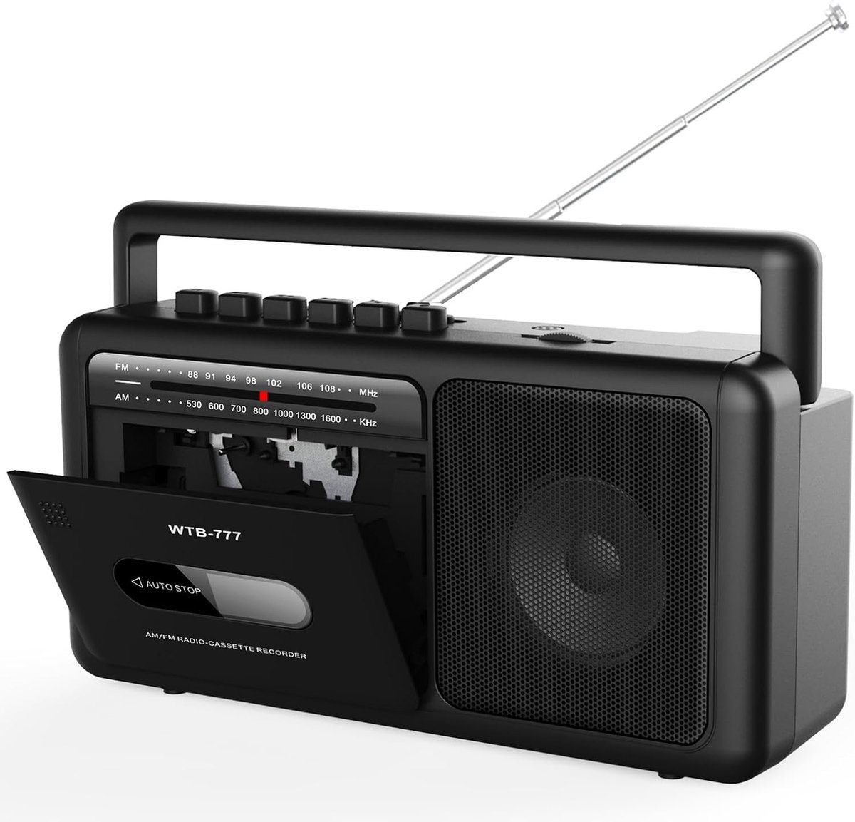 Portable Cassette Player, Boom Box, Vintage AM/FM Stereo Radio with Bluetooth, USB, Headphone Jack, Portable Cassette - ShopVlot