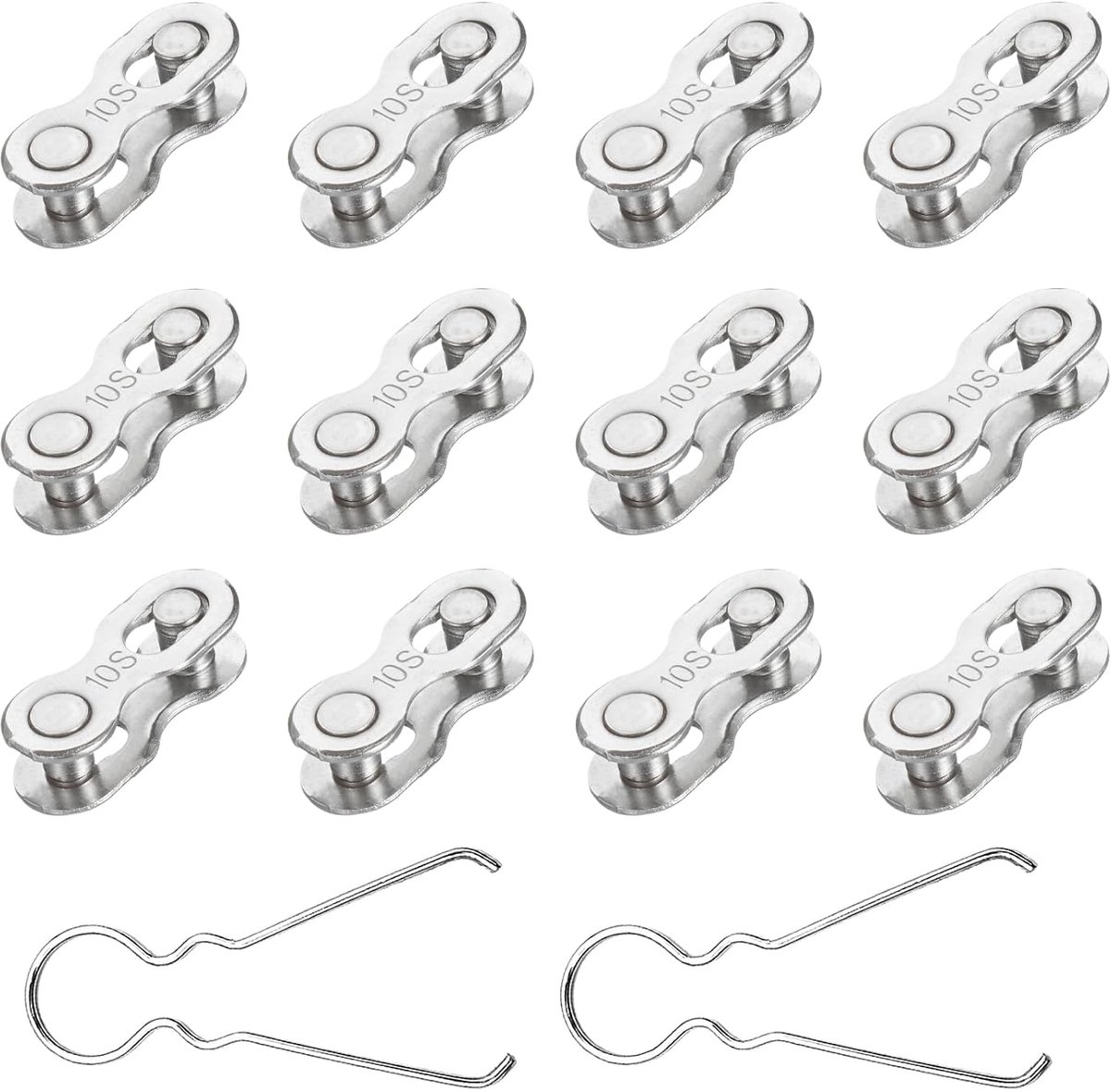 SnelShoppen - Fietsslot Ketting voor Fiets 10 Compartimenten - 12 Paren Fiets Kettingschakels Compatibel met Shimano Ketting 10 Versnellingen, Fiets O