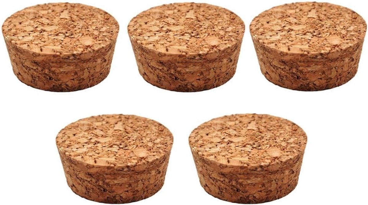 Conical Cork Stopper, 5 Pieces, 70 mm, Conical Cork Stopper, Conical Cork Stopper, Natural Cork, Wine Cork for Crafts - ShopVlot