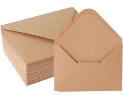 Yolistar Pack of 60 Self Sealing Envelopes B6 175 x 125 mm Parchment Envelopes with Wet Glue Without Window for - ShopVlot