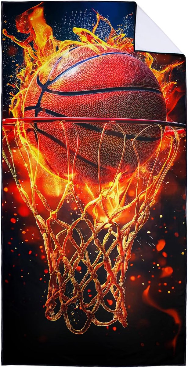 Basketball Beach Towel, 90x180cm, Quick Dry Bath Towel, Sand Free Towel, Beach Towel, Large Bath Towel, Portable - ShopVlot