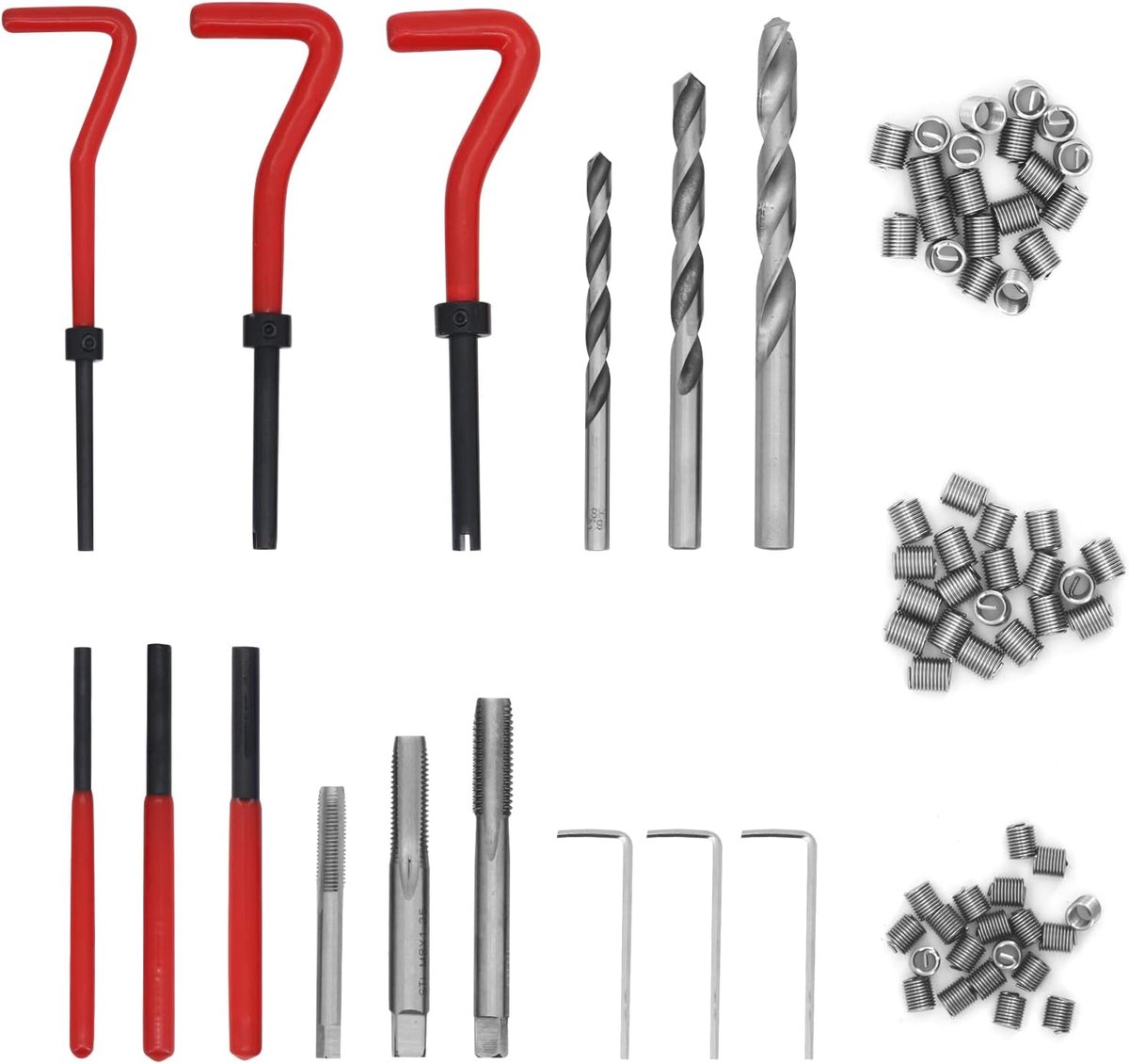 75Pcs Wire Repair Kit M6 M8 M10 Car Spiral Coil Repair Set 6mm Helicoil Kit M8 helicoil kit - ShopVlot