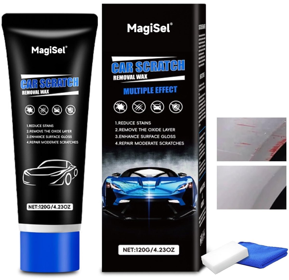 Car Scratch Remover, Scratch Removal Paste, Car Repair Wax, Scratch-Resistant Repair Paste, Dashboard Polish, UV - ShopVlot