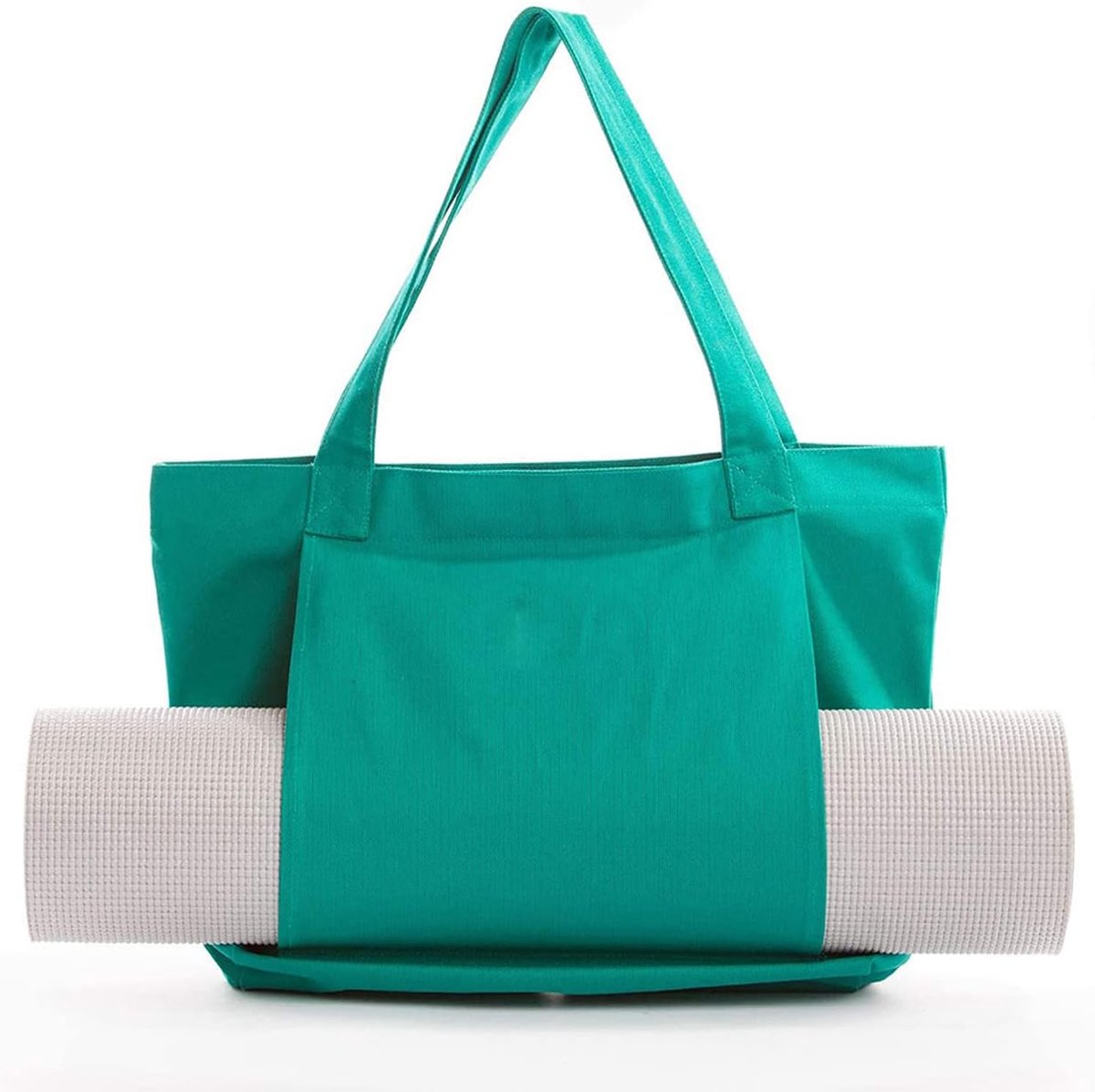 Portable Yoga Mat Cotton Wax Large Capacity Yoga Mat Shopping Bag Canvas Gym Bag for Office Training Travel Beach - ShopVlot