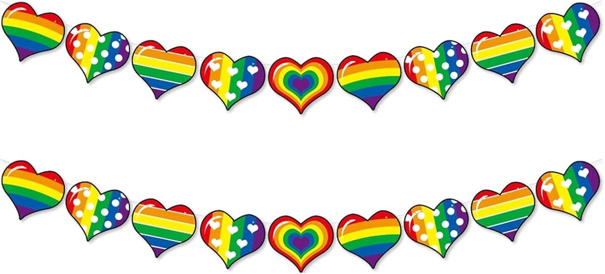 Catelves 2 stuks regenboogfeest liefdesvlag - ShopVlot