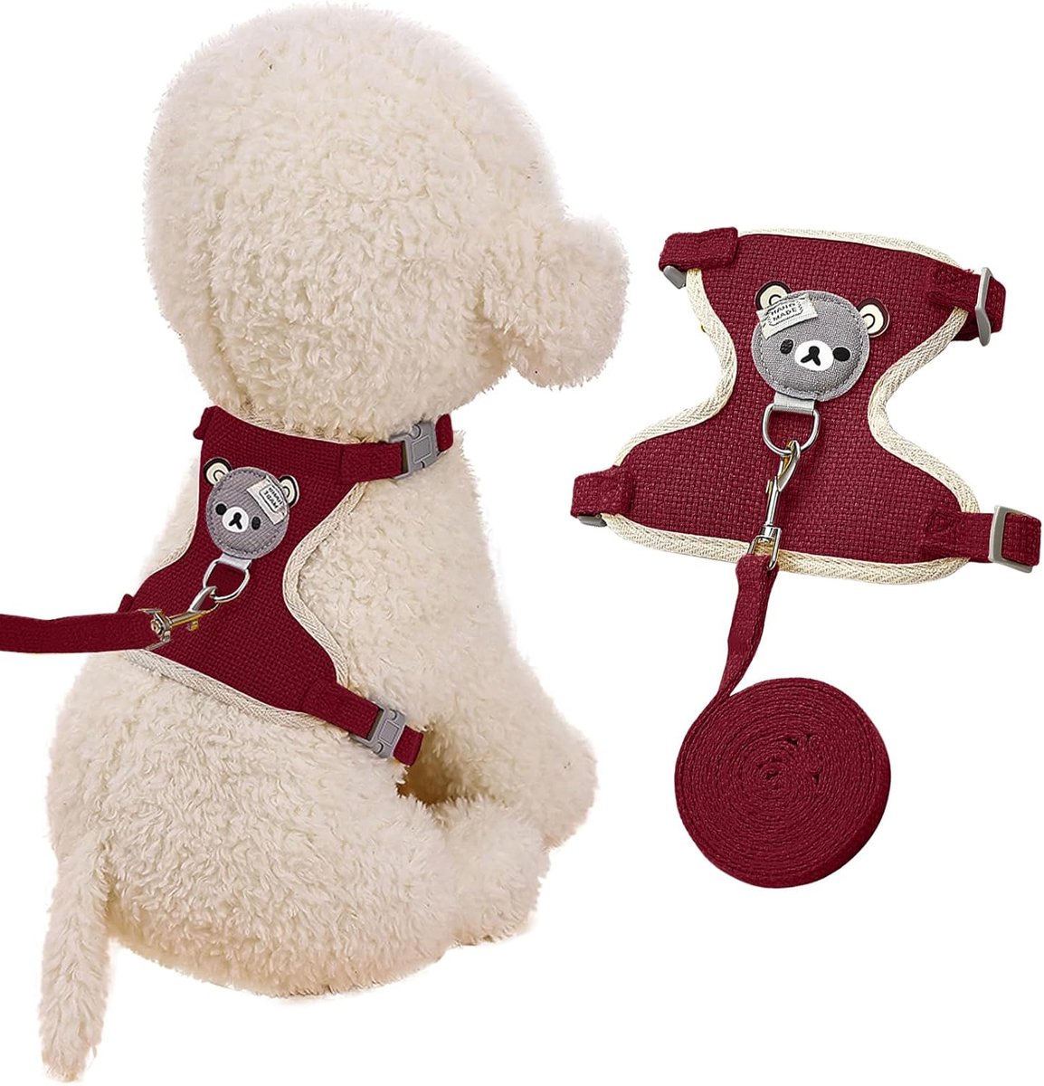 PETCUTE Cat Harness with Leash Dog Harness Leak Proof Adjustable Small Dog Cat Accessories Cat Harness Puppy Walking - ShopVlot