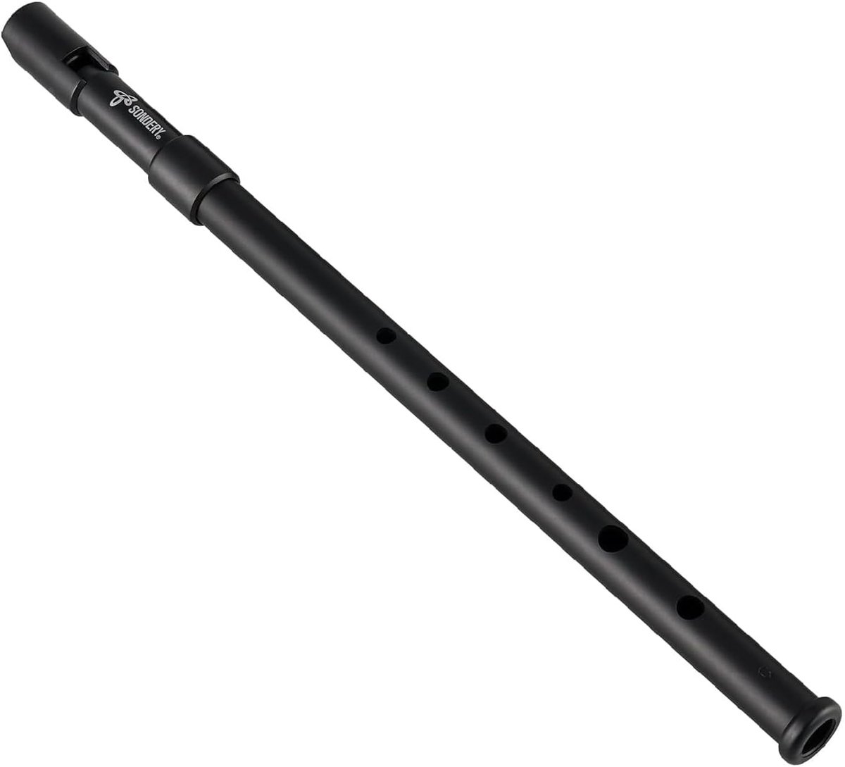 Irish D Black ABS Tin Flute Wrench Material With A Natural Wood Tone - ShopVlot