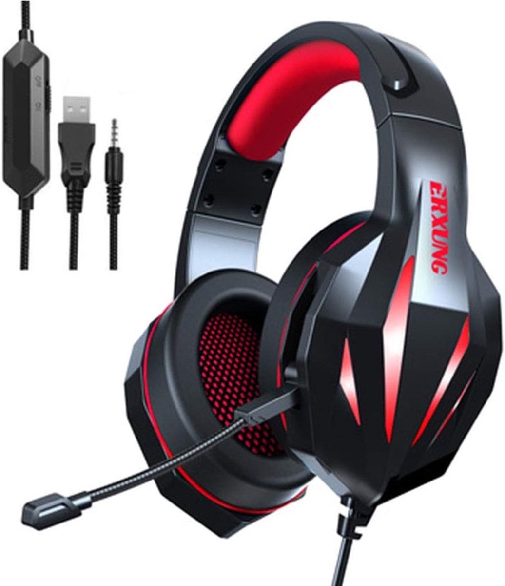 Computer headset headset oortelefoon gaming game gewijd defensieve positie lijn controle headset met microfoon - ShopVlot
