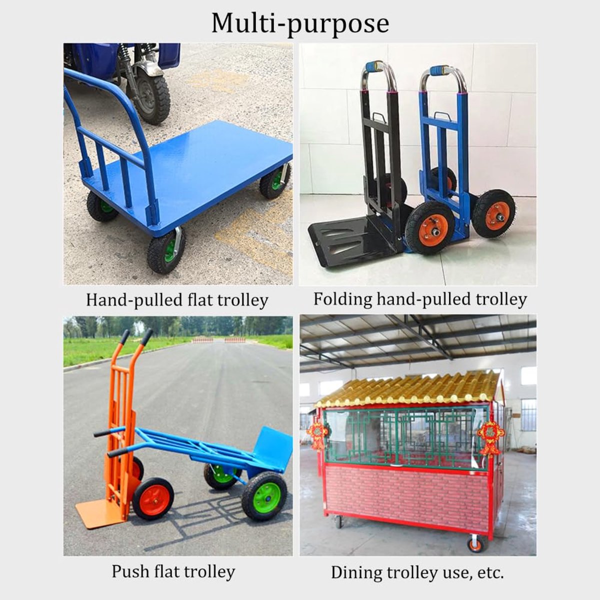 Zware steekwagenwielen, 250 mm wielen voor zware lasten, zware transportwielen, set met 4 zwenkwielen, capaciteit 1000 - ShopVlot