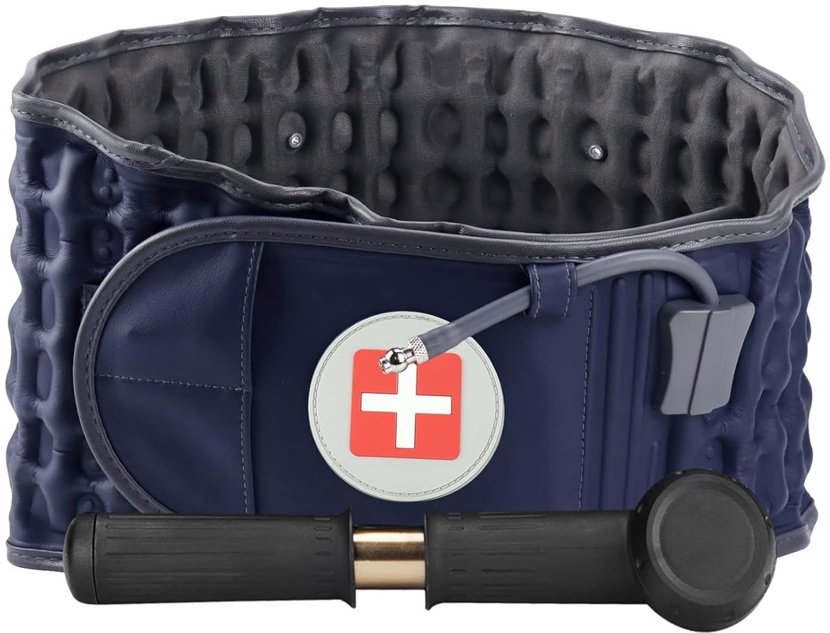 NEWFUN Lumbara-riem, decompressieriem, opblaasbare lendenriem, opblaasbare riem, opblaasbaar trekapparaat, ter - ShopVlot