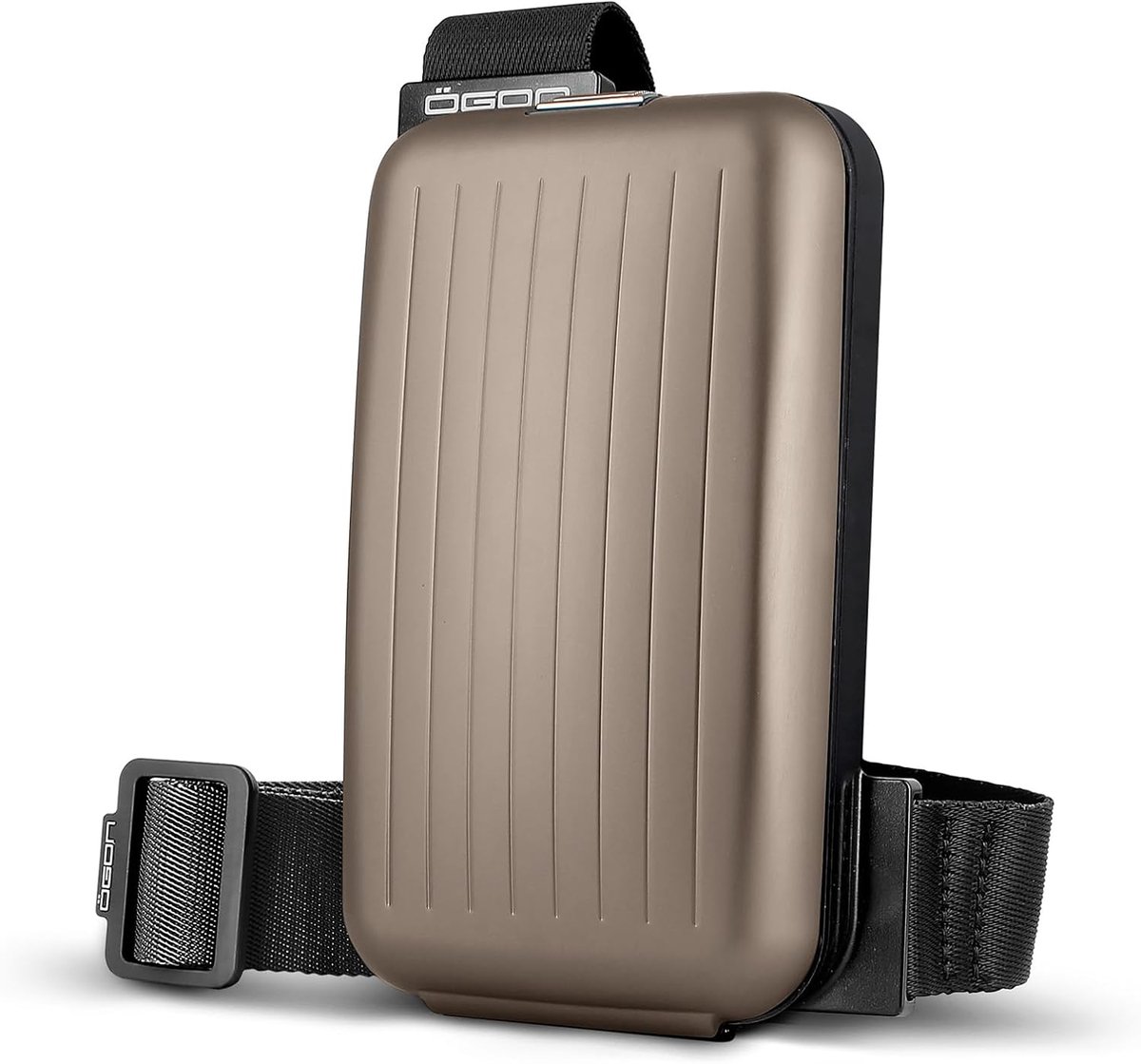 ÖGON -DESIGNS- Banana made of aluminum, practical and stylish with integrated wallet, RFID protection against fraud - ShopVlot