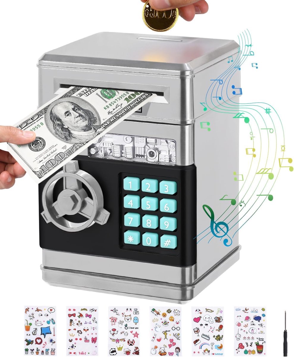 Electronic Money Bank,ATM Electronic Money Box for Children Money Box Piggy Bank for Girls 3-12 Years Toy Money Box - ShopVlot