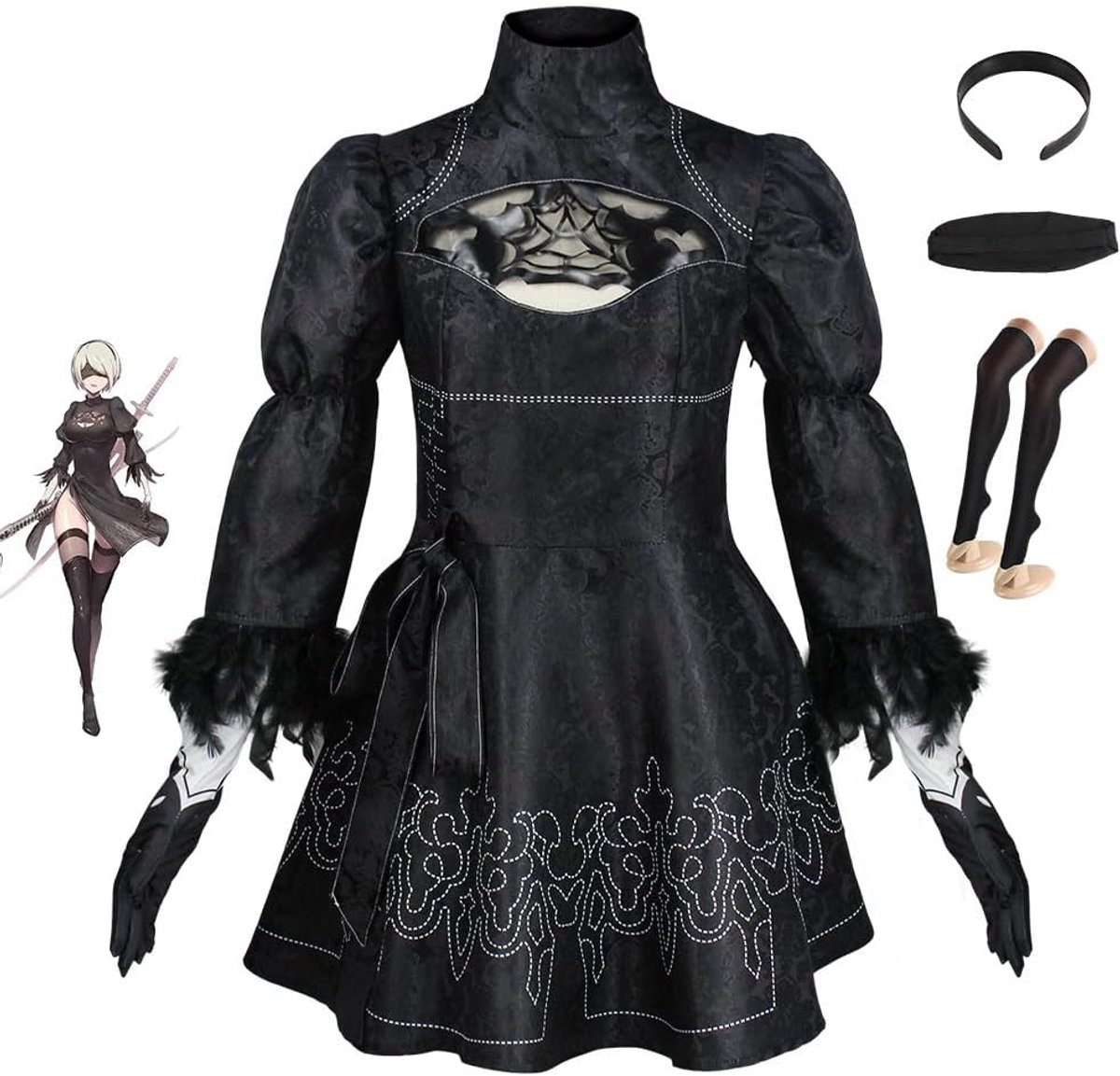 Bocguy 2B Cosplay Costume Party Performances Costume Adults - ShopVlot