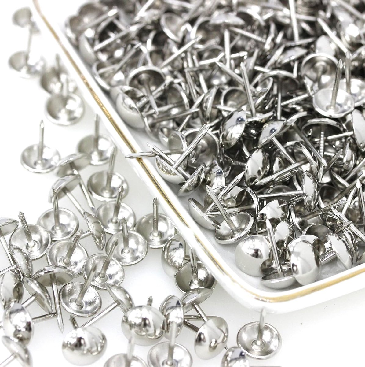 Basicon 500 Pieces Clad Nails Robust 17 x 11 mm Bronze Nail Decorative Nails Retro Style DIY Furniture Nails for - ShopVlot