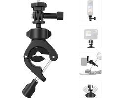 Support de guidon rotatif à 360° pour GoPro Hero 13, 12, 11, 10, 9, 8, 7, 6, Insta360 X5, X4, DJI OSMO Action 5 Pro, 4, 3 Pocket, rétroviseur de vélo et moto
