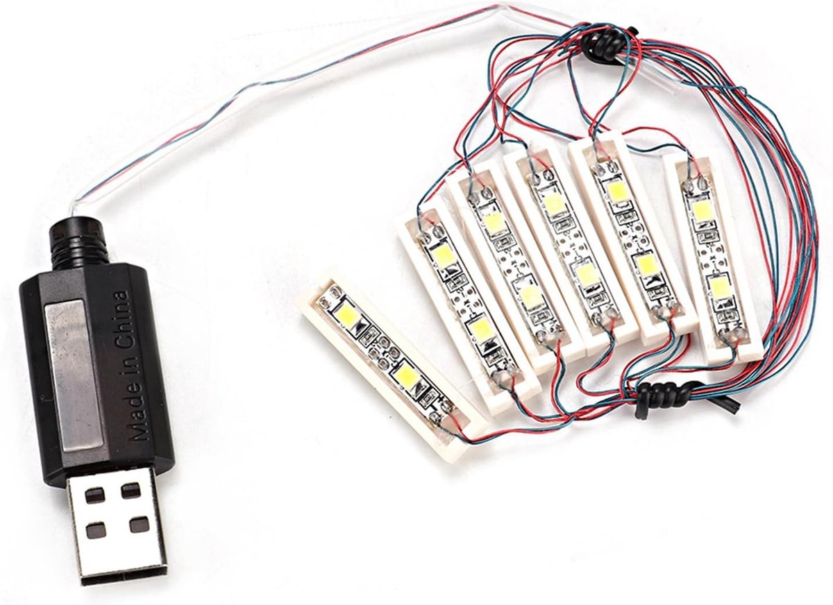 LED lichtstrip - zes secties - USB aansluiting - sfeervolle verlichting voor binnen - ShopVlot