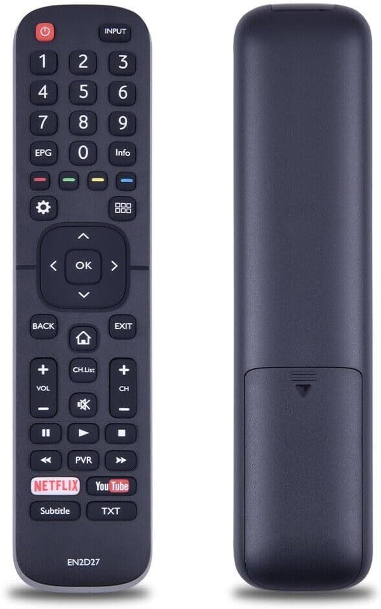 Vervangende afstandsbediening EN2D27 - Compatibel met Hisense TV - Geen programmeren nodig - Direct gebruiksklaar - ShopVlot