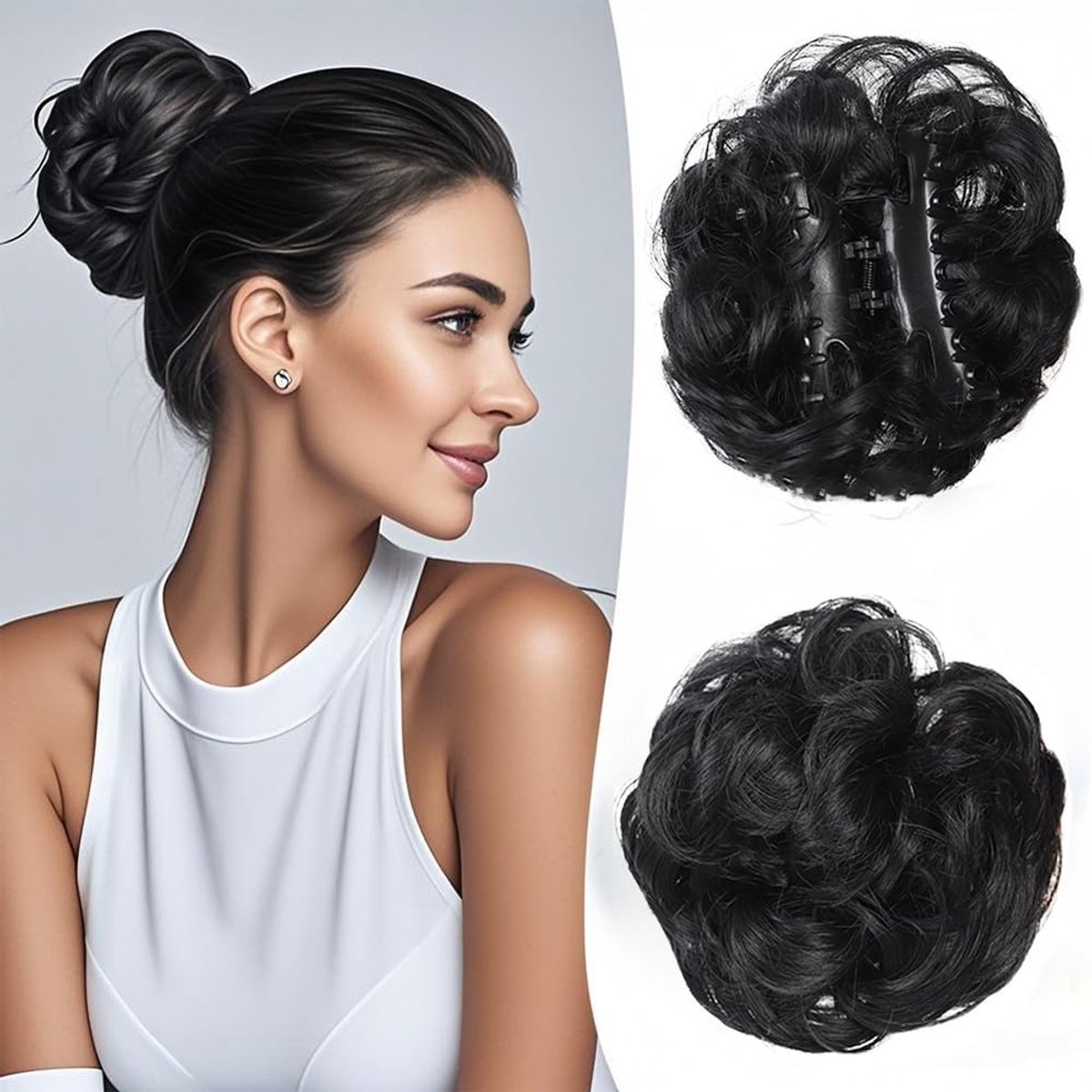Haarstuk Krullend Haar - Natuurlijk Synthetisch Bont - Elegante Accessoire - Verhoog je Haarstijl - ShopVlot