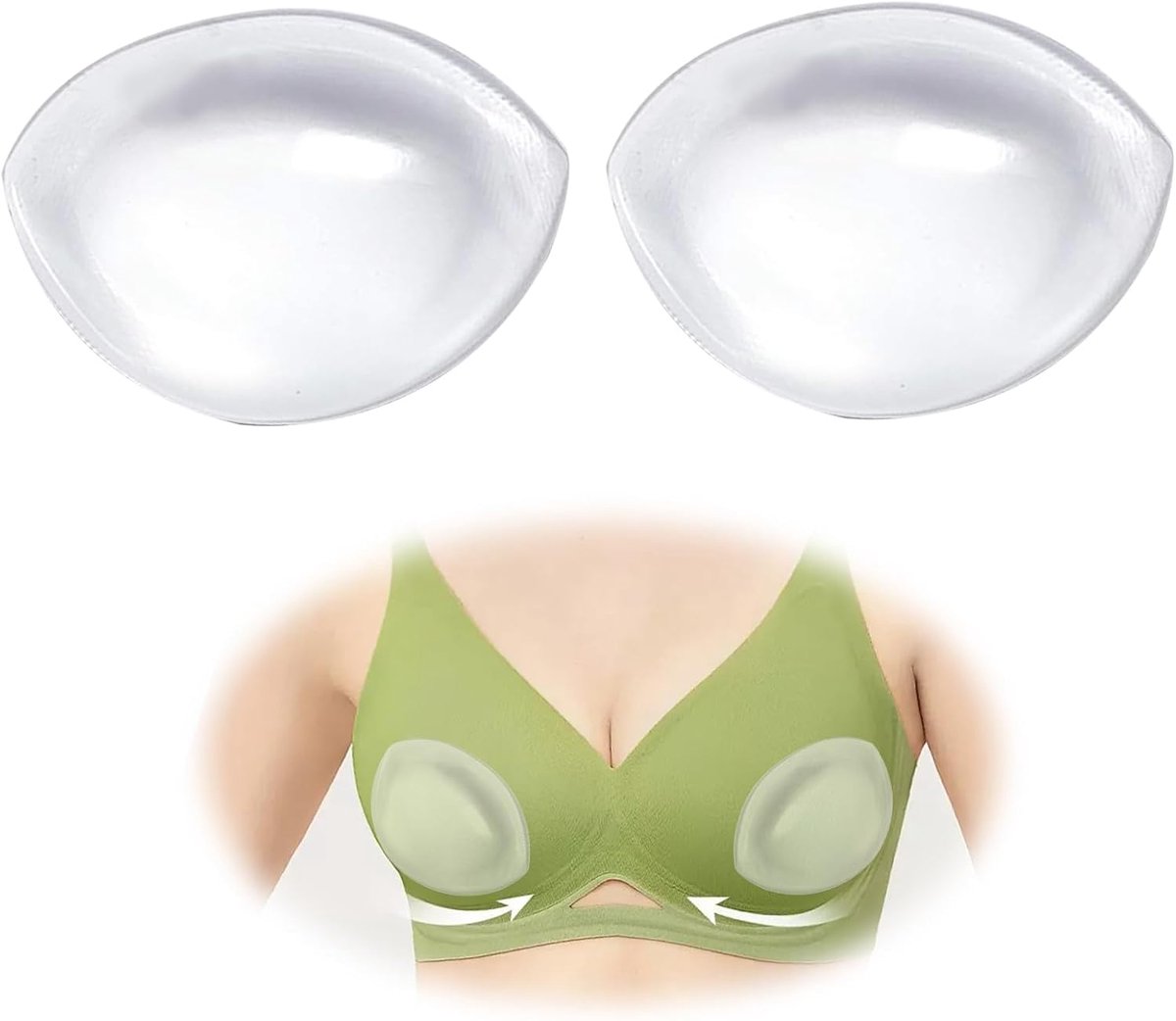 Silicone borstverstevigers A/B cups - zachte push-up inlegkussens - waterproof en herbruikbaar - ShopVlot