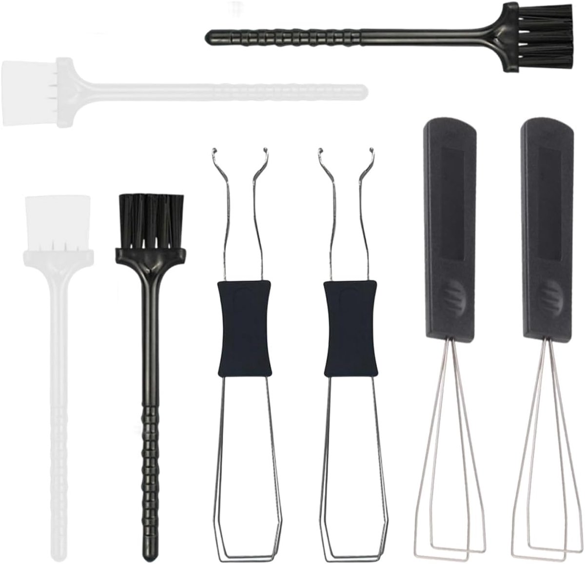Key pullers set - 2 metalen key pulls en 2 dubbele key pullers - met 2 reinigingsborstels - ShopVlot