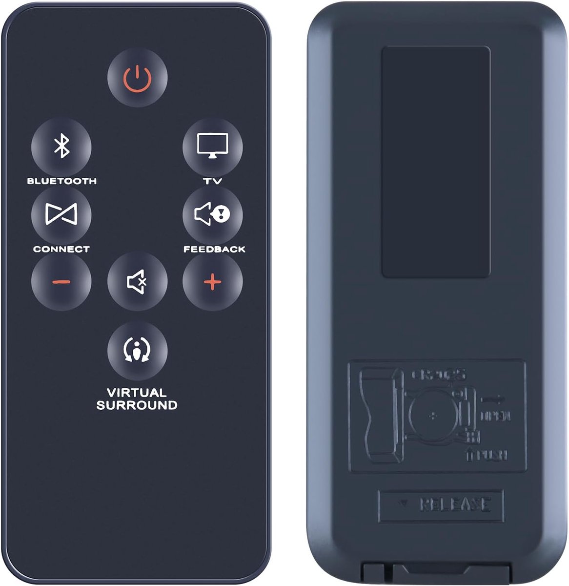 Vervangende Afstandsbediening - Afstandsbediening Soundbar - Soundbar Bediening - Geen Programmering Nodig - 10 x 5 x 2 cm - Zwart