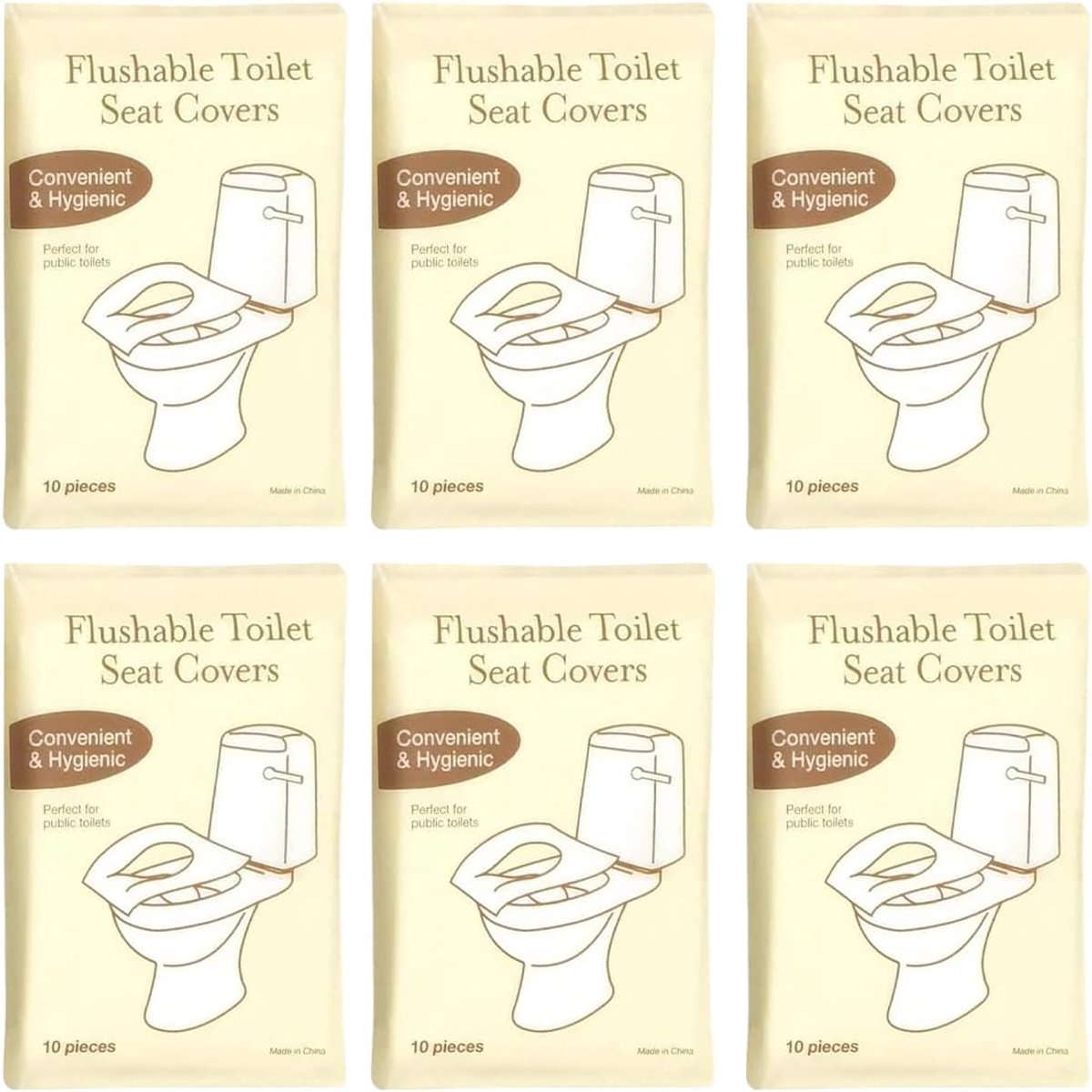 Wegwerp toiletbrilhoezen 60 stuks - waterdicht - hygiënisch - ideaal voor reizen - ShopVlot