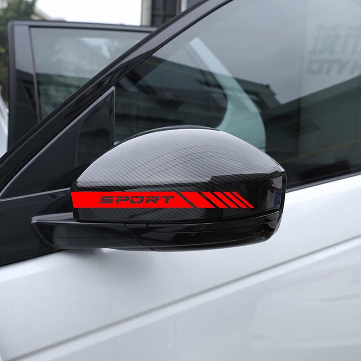 Auto stickers set van 6 - sportieve design strepen - verschillende breedtes - geef je auto een nieuwe look - ShopVlot