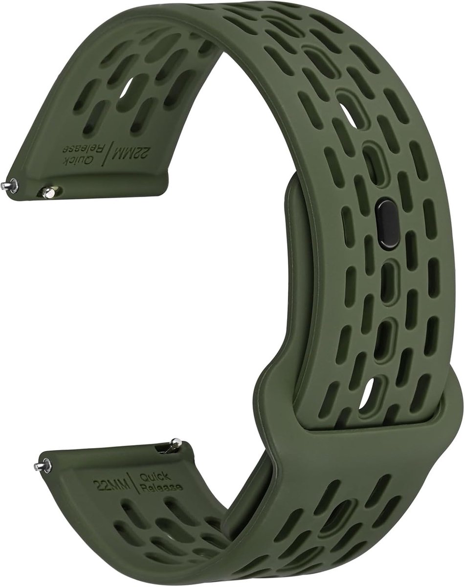 Horlogeband 18 mm - Hallow silicone - Ademend - Snelle vervanging voor comfort - ShopVlot