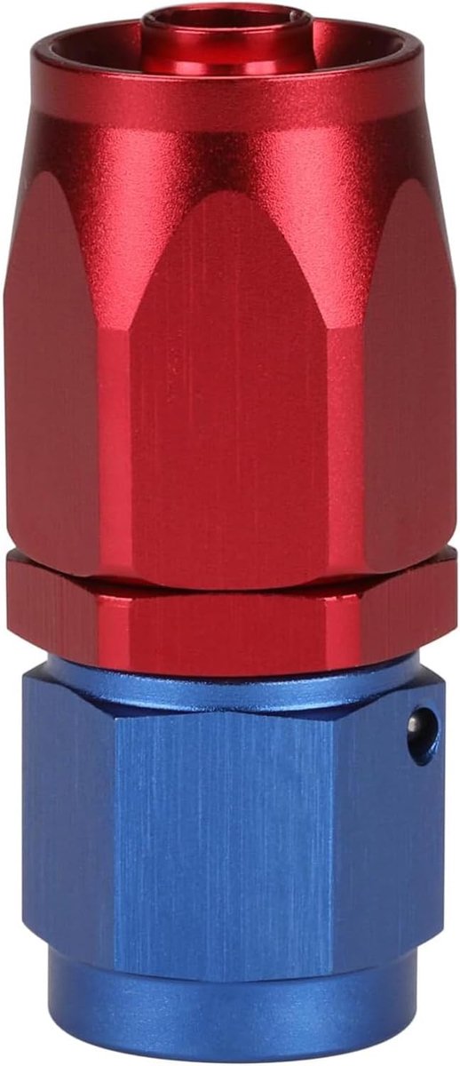 Hose Connector AN6 - Rechte Swivel Verbinding - Aluminium - Geschikt voor Brandstofslangen - ShopVlot