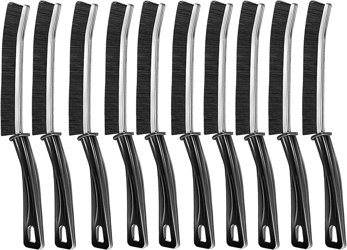Spleetreinigingsborstelset - Borstelset 10 stuks - Nylon Borstelharen - Voor Keuken, Badkamer en Ramen