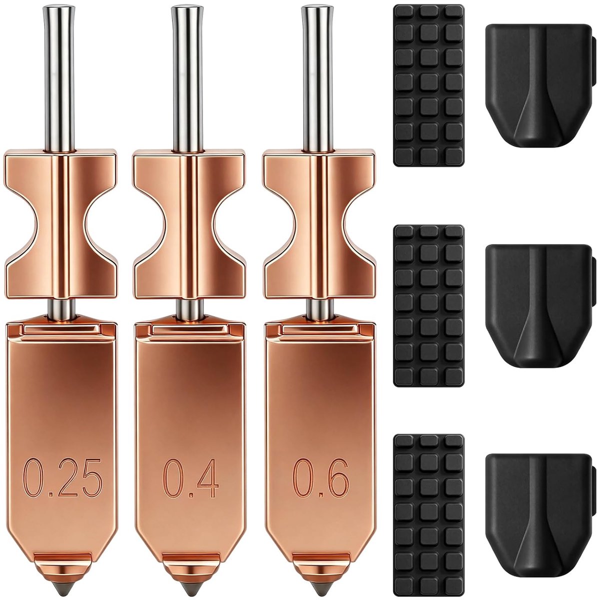 Verbeterde compatibele Flashforge AD5X mondstukken, hotend kit, 0,25 mm, 0,4 mm, 0,6 mm sproeiers met 3 siliconen - ShopVlot