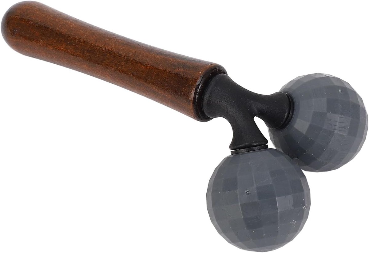 Manual Massage Roller, 2 Wheels, Y-Shaped Massager, Massage Ball with Handle for Travel Home, Office - ShopVlot