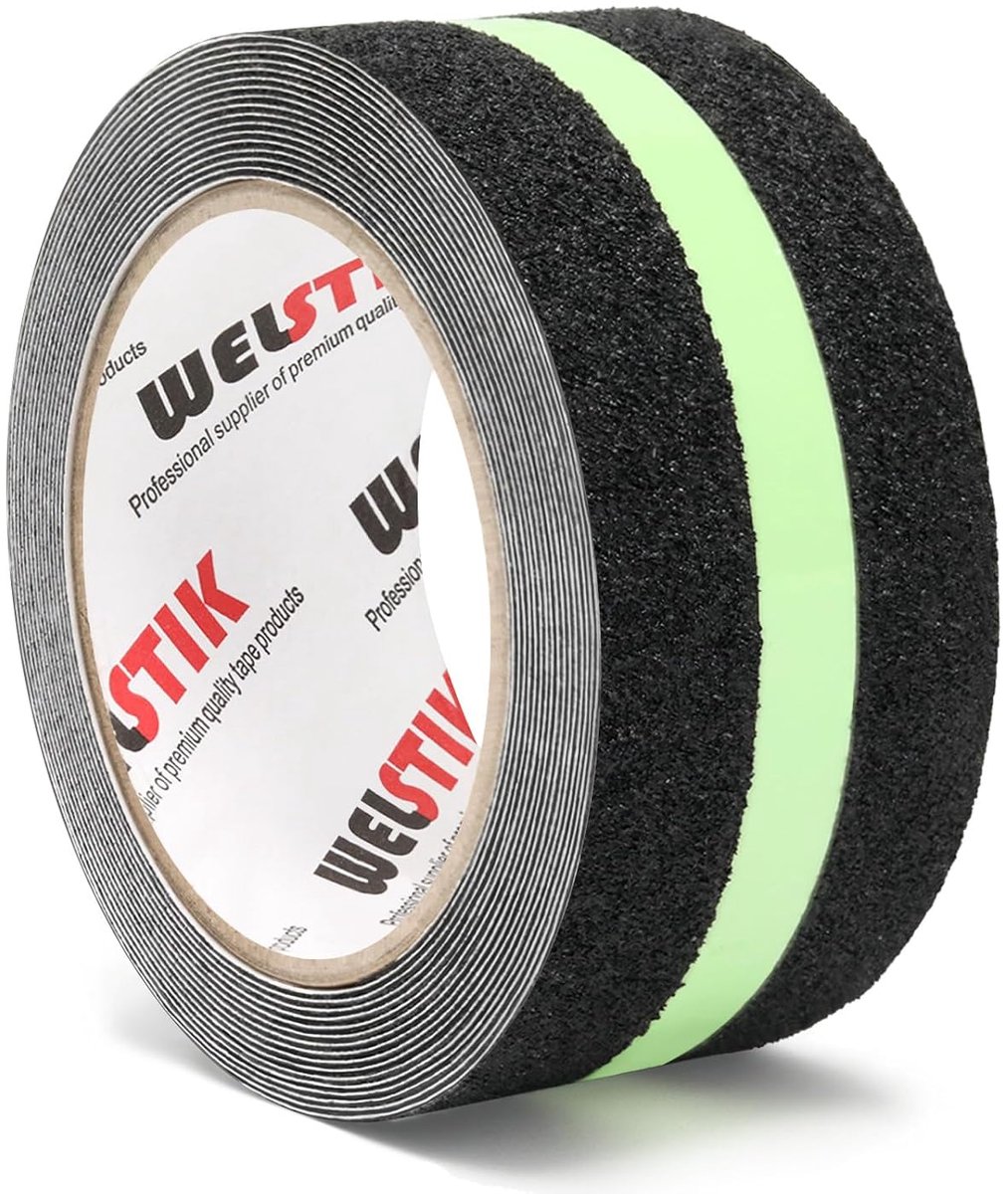 WELSTIK Non-slip, glowing tape in the dark, safety for marking stairs, handrails, doorways and exits, 5cm x 5m - ShopVlot
