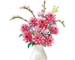 Zhe Gao 11341 Dahlia bloemen bouwset | Botanical Flowers Collection modelbouw | Classic Creator STEM speelgoed bouwpakket voor volwassenen en kinderen | Educatief decoratie Kunstbloemen boeket niet geschikt voor Lego | bouwdoos met 1796 bouwstenen