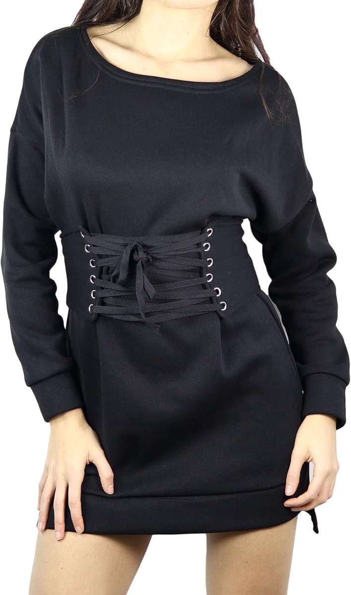 Black Winter Dress - Extra Thick Fabric (38), black set, 38 - ShopVlot