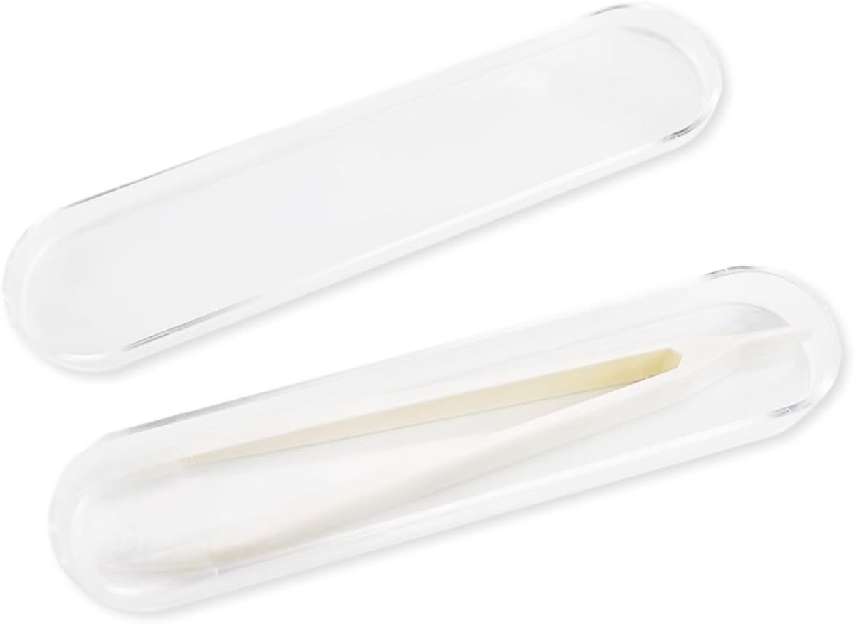 FERCAISH Pack of 1 Extra Large Contact Lenses Tweezers Plastic Flat Tip Tweezers Lenses Suction Rod Clamp Pliers with - ShopVlot